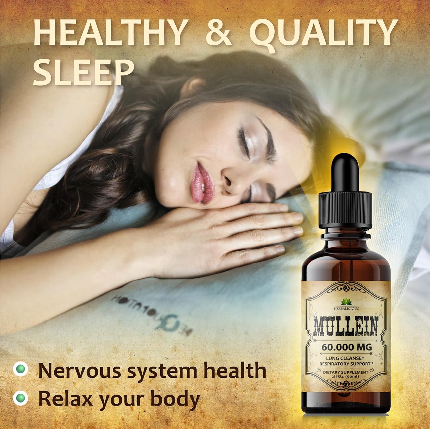 HERBALICIOUS Gouttes Molène – Format liquide pratique sans additifs.