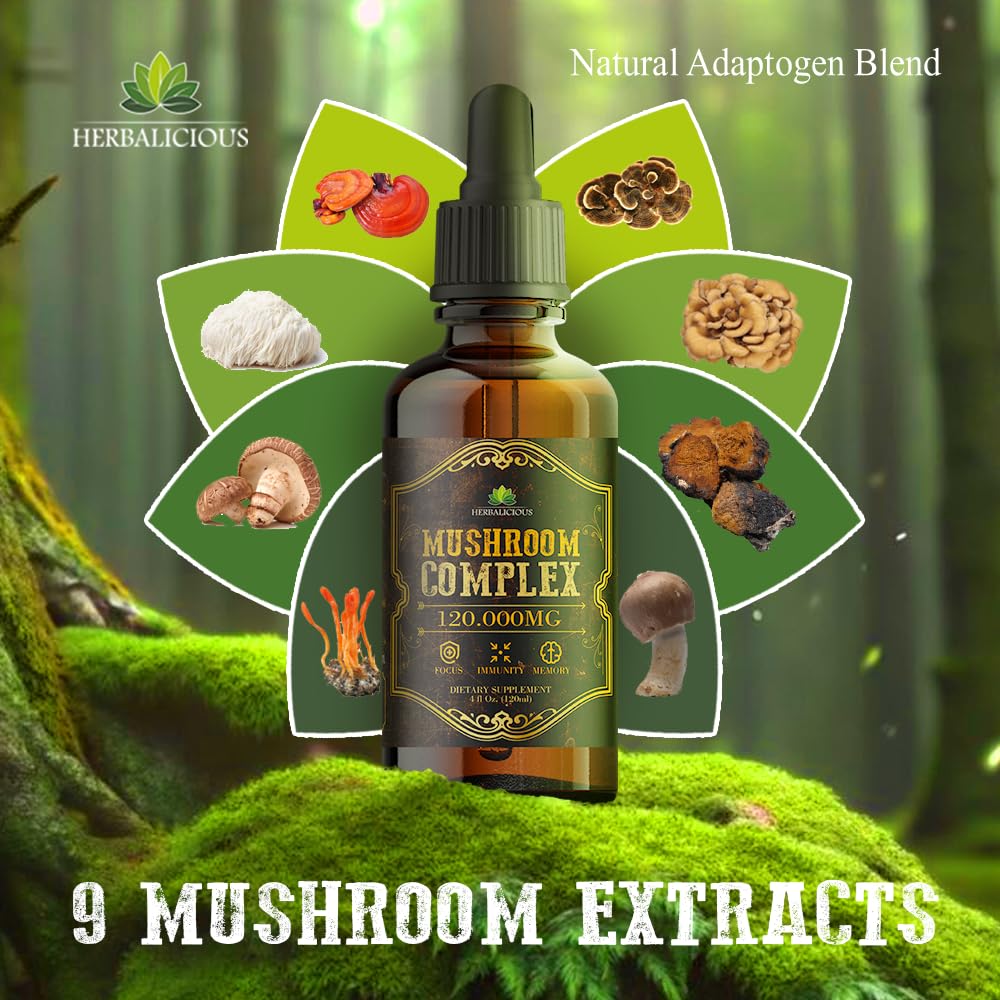 HERBALICIOUS Reishi: gouttes pour soutien immunitaire quotidien