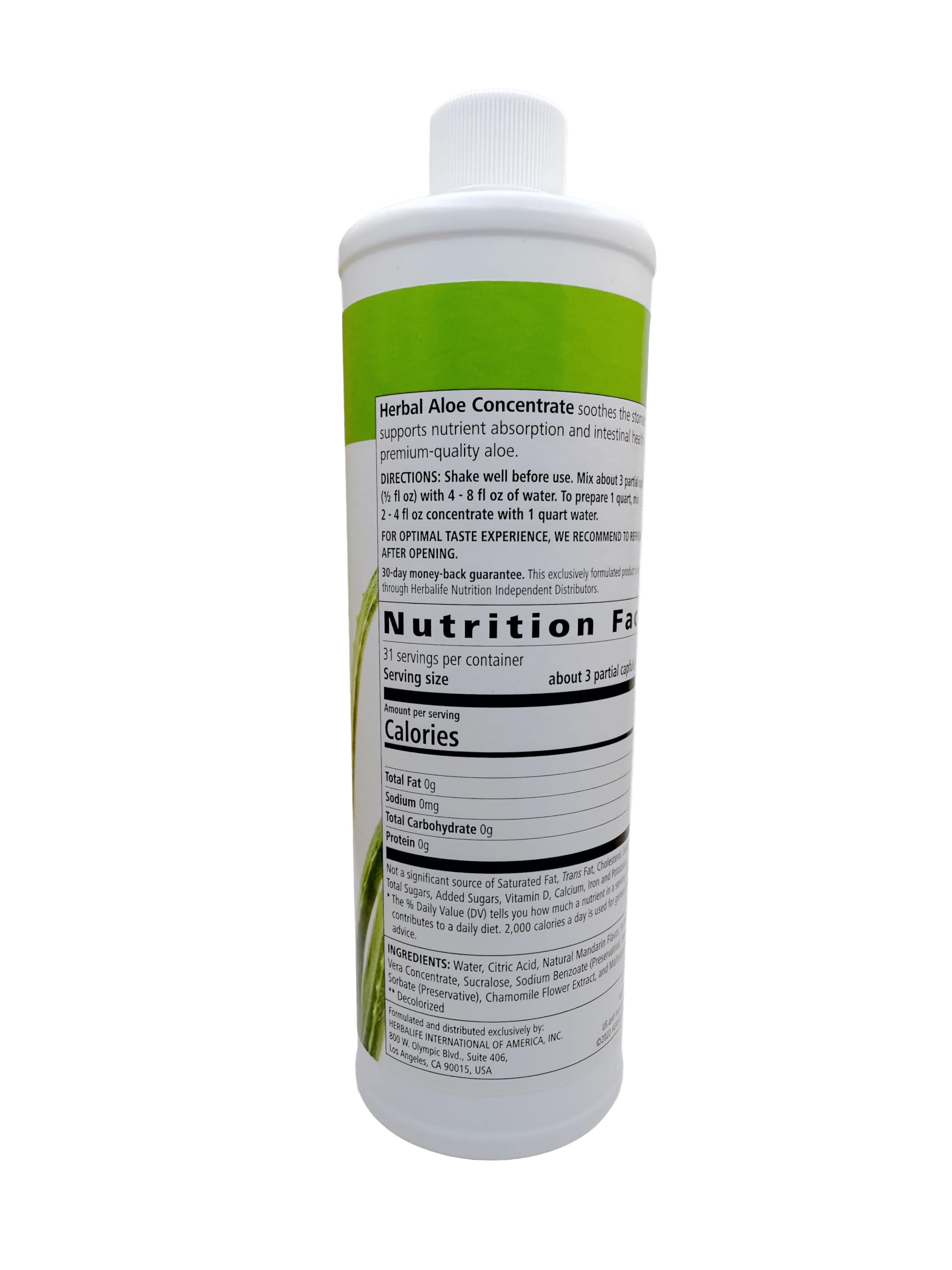 Herbalife Aloe Mandarine, verre de dégustation évoquant douceur et confort digestif.