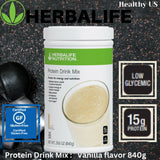 Herbalife Protein Drink Mix Vanille emballage pratique et dosage simple.