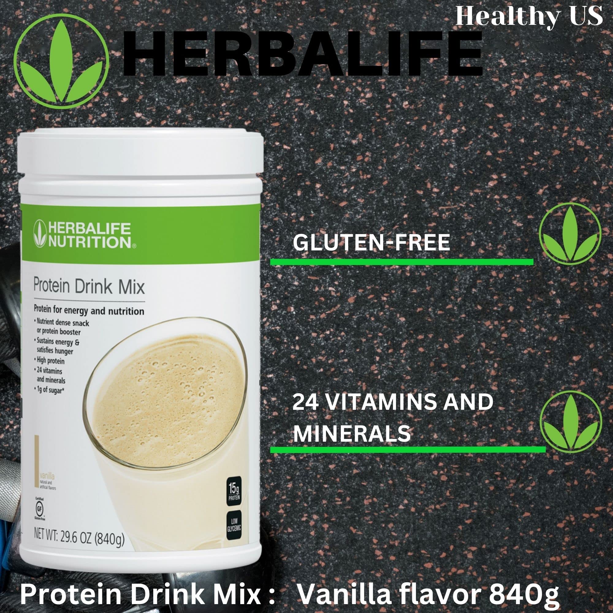Herbalife Protein Drink Mix Vanille texture crémeuse après mélange.