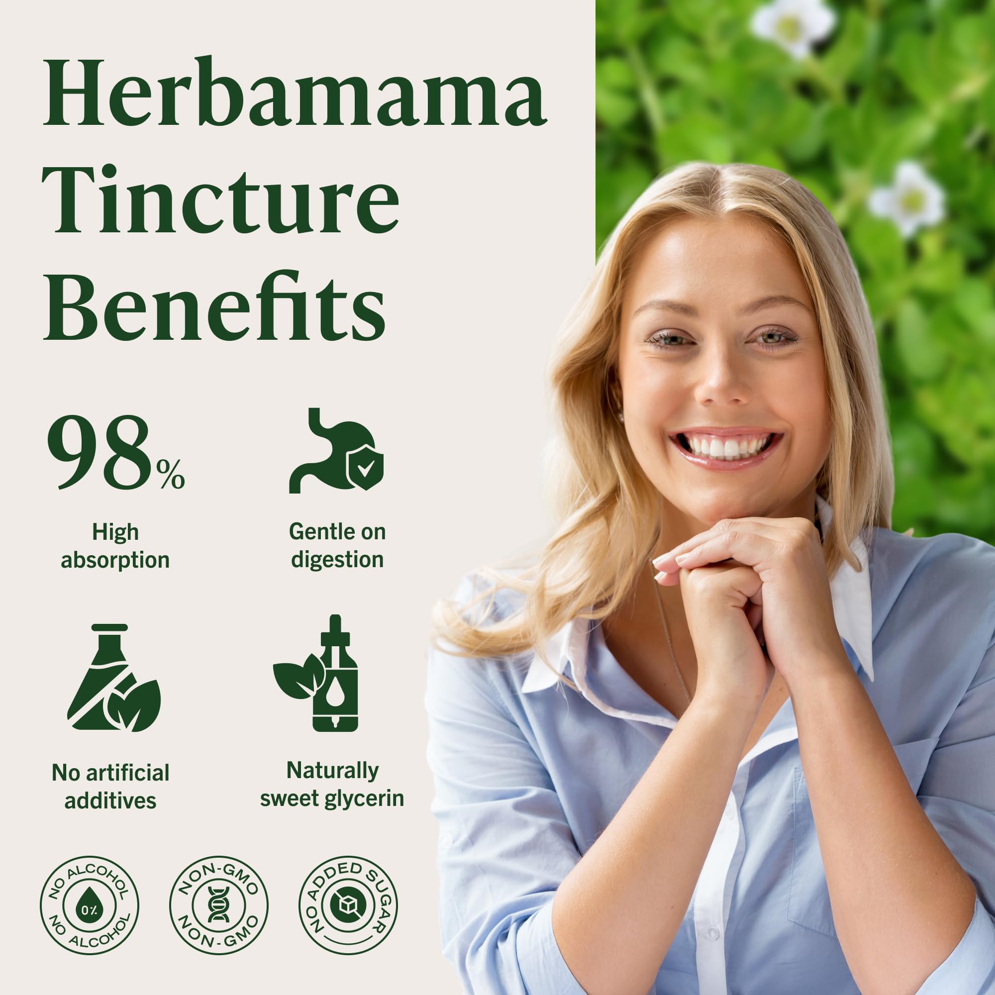 HERBAMAMA Bacopa Monnieri – flacon doseur pratique pour doser quotidiennement