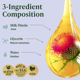Herbamama formule 3 ingrédients: chardon-marie, glycérine végétale, eau distillée.