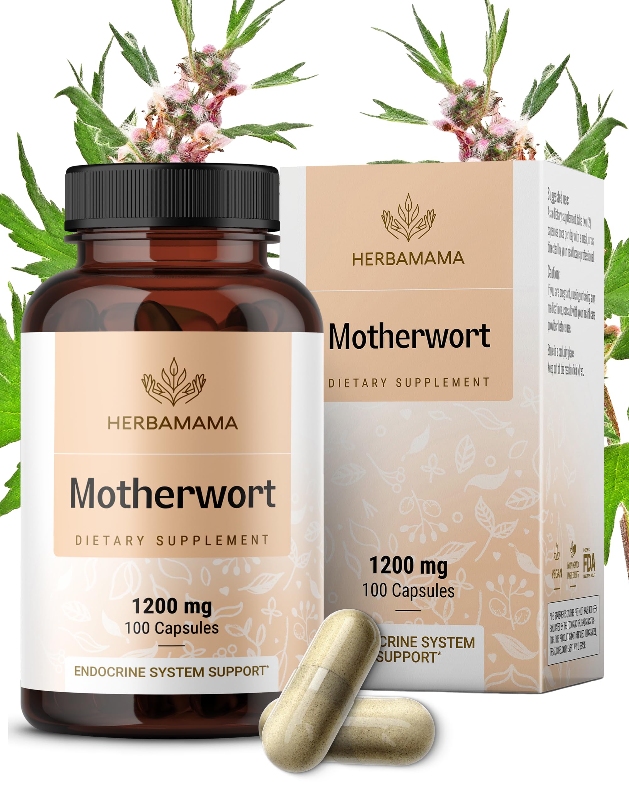 Herbamama mélilot officinal, bouteille de gélules, soutien quotidien et calme