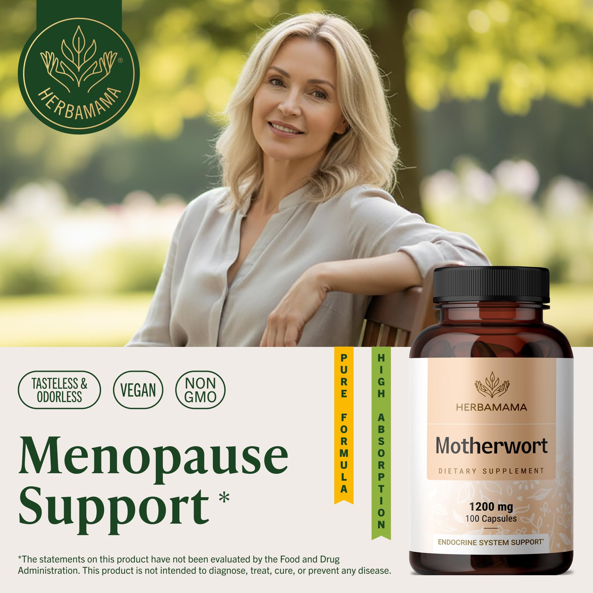 Herbamama mélilot officinal emballage végan, option naturelle pour le bien-être féminin