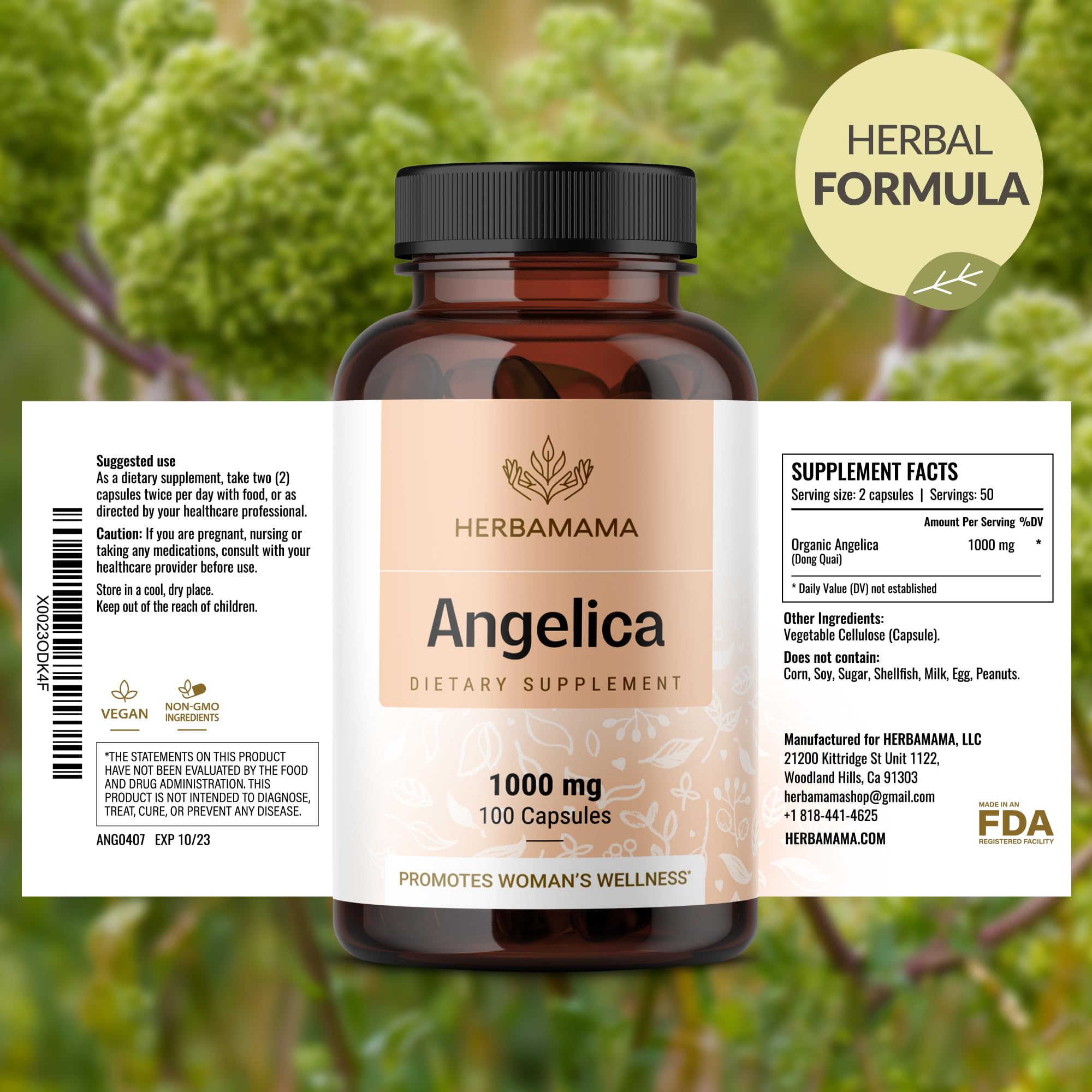 Capsules végétales dans un emballage sans OGM et sans colorants artificiels.