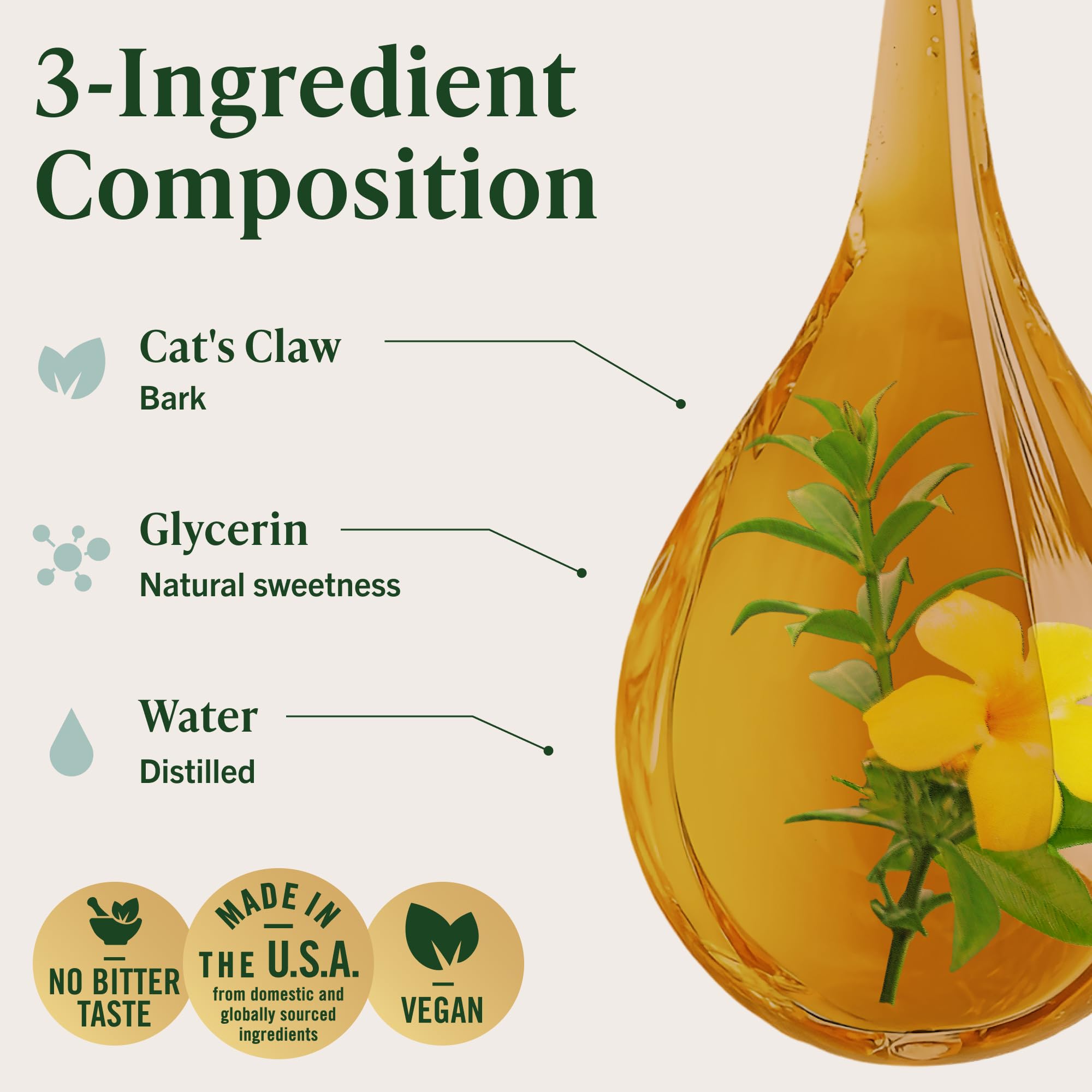 HERBAMAMA Teinture Griffe du Chat – Flacon avec pipette, pratique à utiliser.
