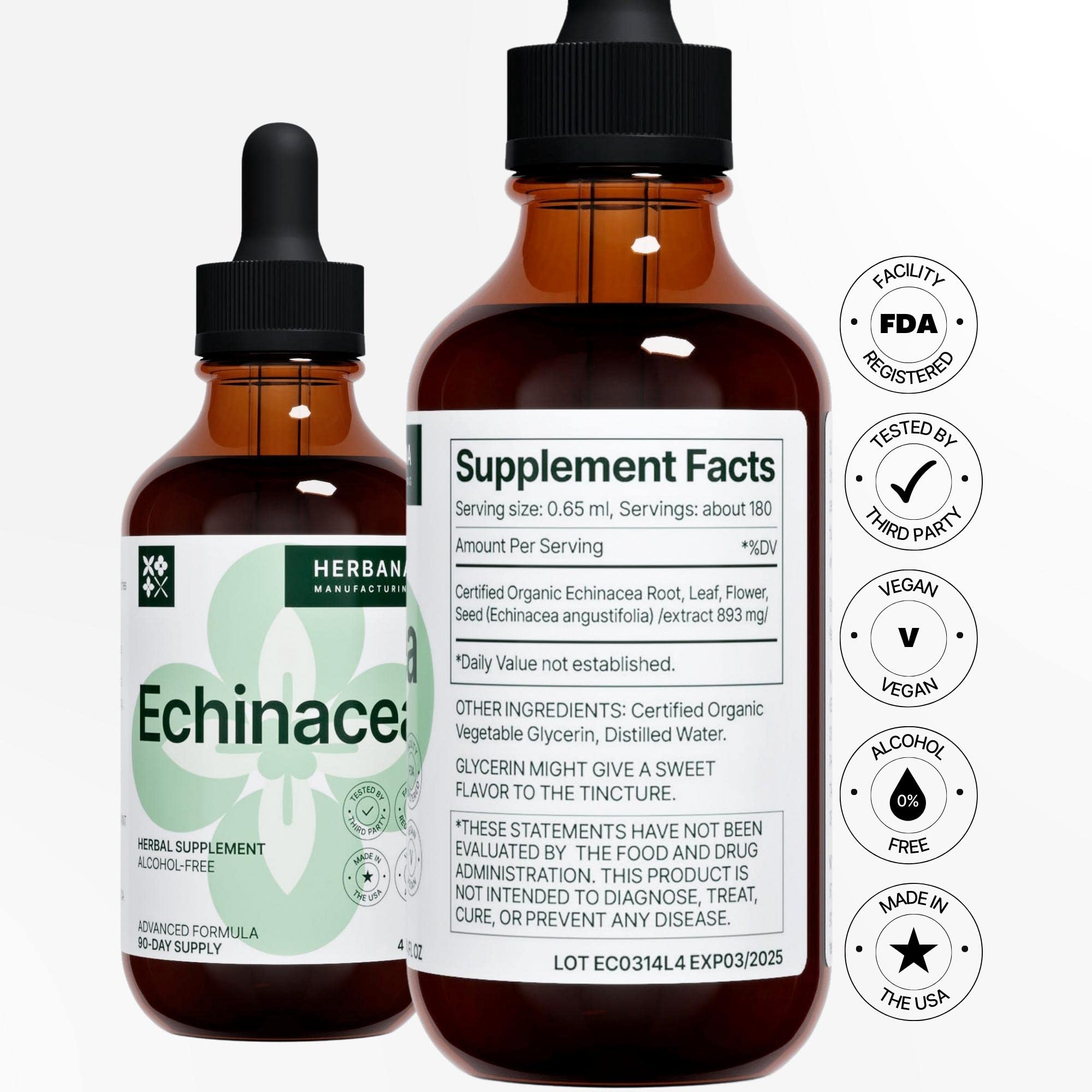 Gouttes HERBANA Échinacée: dosage facile au quotidien