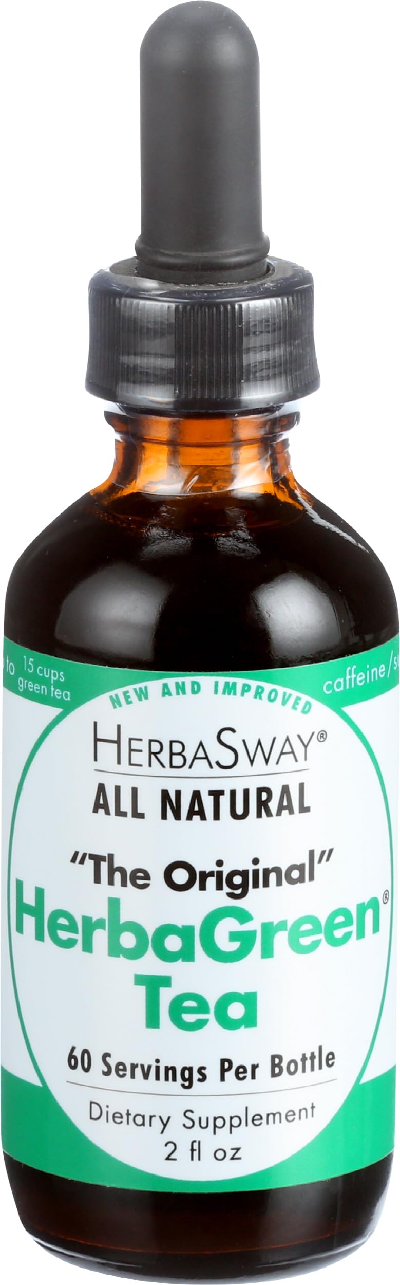 HerbaSway HerbaGreen Original dans sa bouteille de 2 onces, pratique et sans calories.