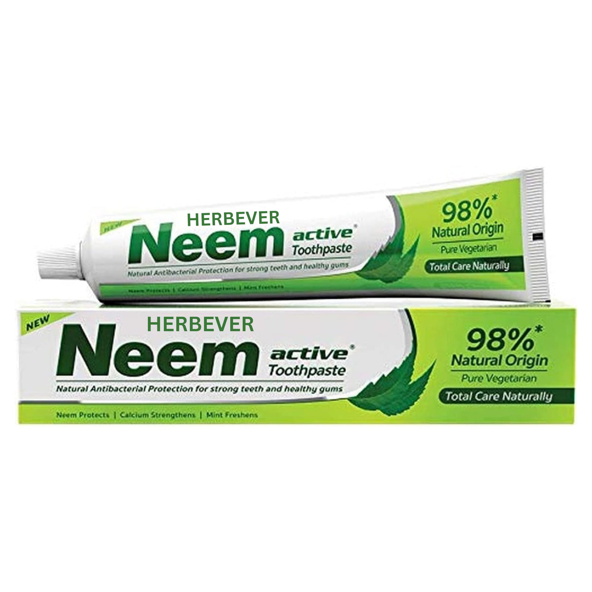 HERBEVER Neem Actif Dentifrice emballage du lot de 3, pratique.