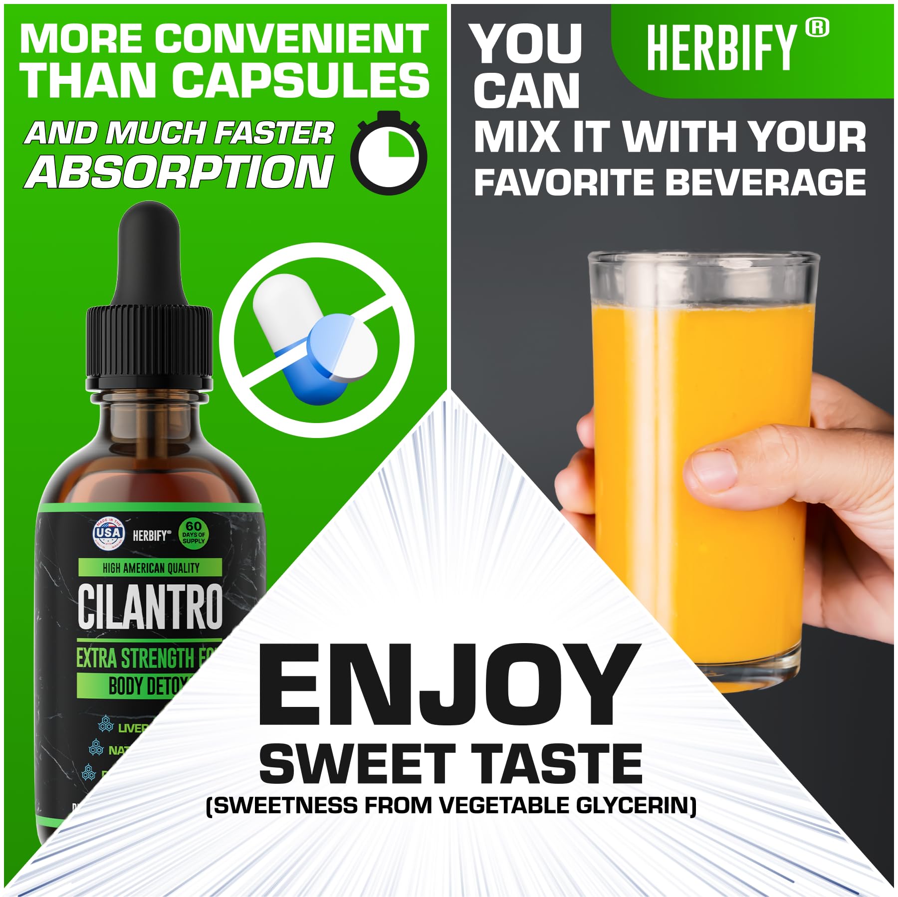 HERBIFY Soin à base de cilantro, nutrition et protection pour la peau.