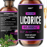 HERBIFY Extrait de réglisse – bouteille-gouttes prête à l’emploi, soutien digestif potentiel.