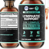 Gouttes HERBIFY – flacon et compte-gouttes facilitant le drainage lymphatique.