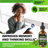 HERBIFY Mélisse officinale, étiquette verso, usage nocturne potentiel pour un endormissement réparateur.