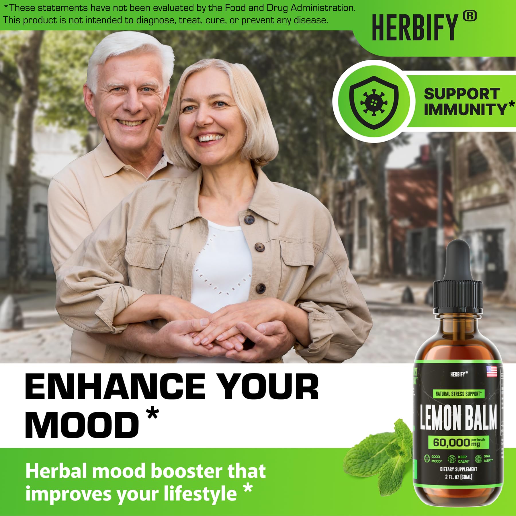 HERBIFY Mélisse officinale, goutte-doseur, facilite le dosage quotidien et une routine de détente.