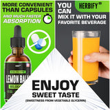 HERBIFY Mélisse officinale, goutte-pipette, dosage précis pour une relaxation consciente.