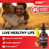 HERBIFY Mullein Drops, etiquette rose, expérience aromatique agréable lors des moments détente.