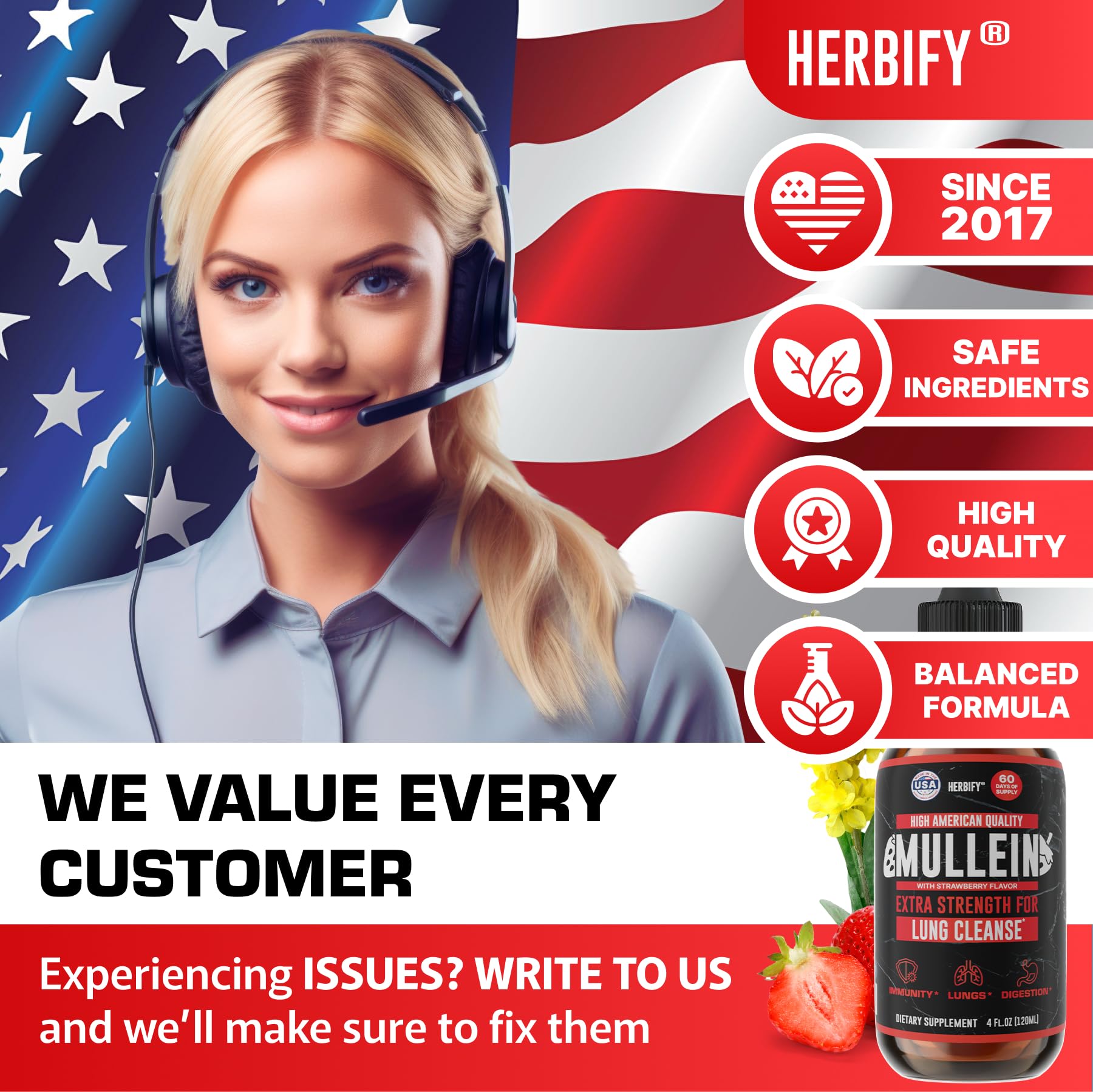 HERBIFY Mullein Drops, présentation dans un verre, pratique pour votre routine bien-être.