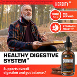 HERBIFY Quinine Teinture – étiquette lisible montrant l’origine américaine et qualité.