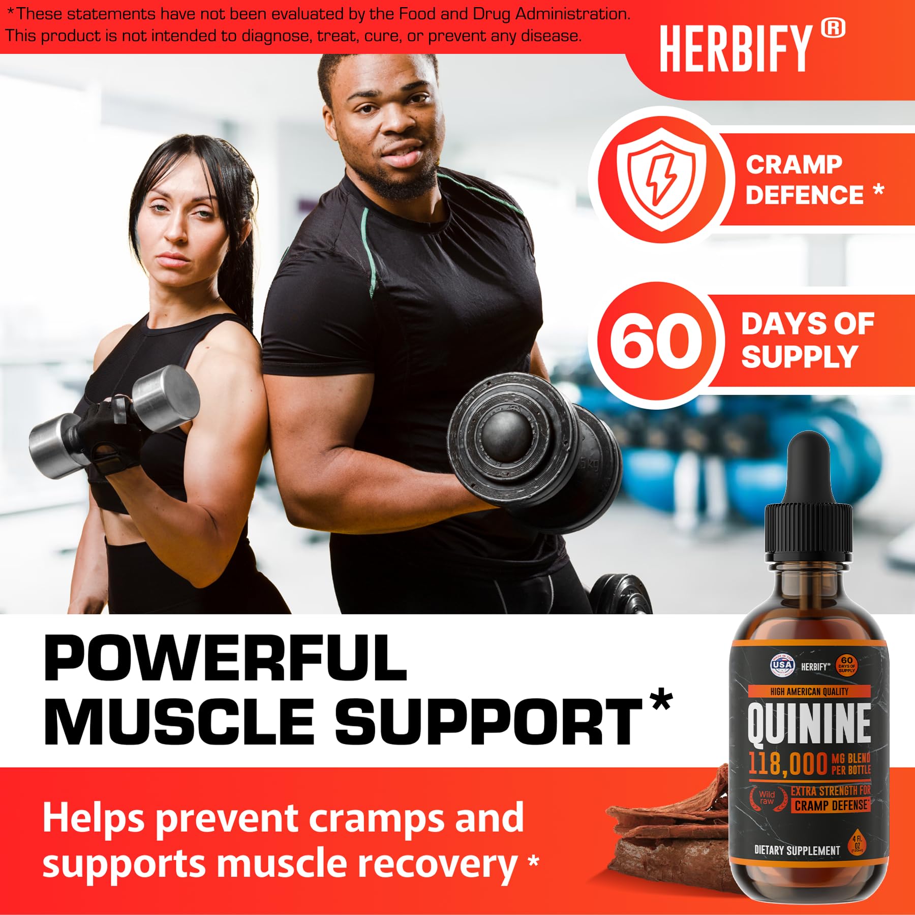 HERBIFY Quinine Teinture – gouttes et pipette pour dosage précis et absorption facilitée.