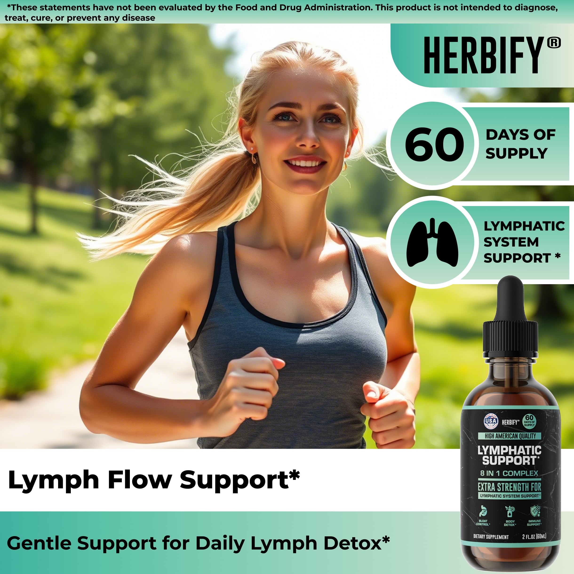 Soutien lymphatique HERBIFY – gouttes à base de plantes pour légèreté.