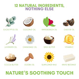 Herbion Baby Chest Rub, ingrédients naturels visibles sur l'emballage.
