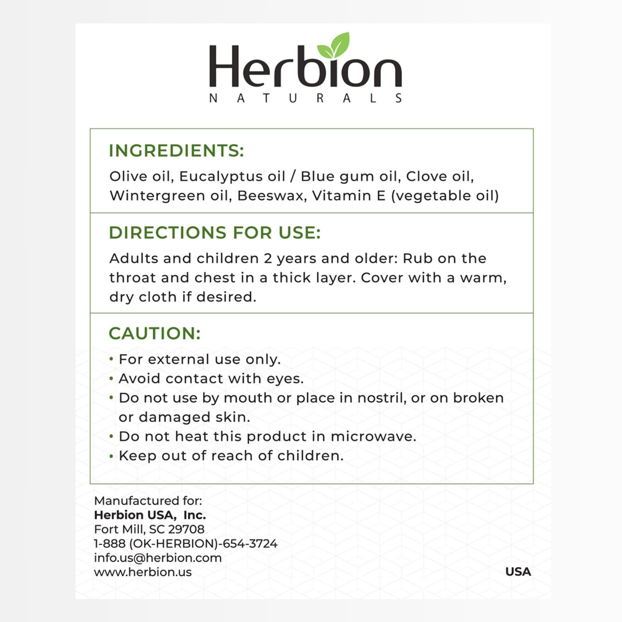 HERBION Naturals application peau non grasse, absorption rapide et agréable.