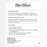 HERBION Naturals application peau non grasse, absorption rapide et agréable.