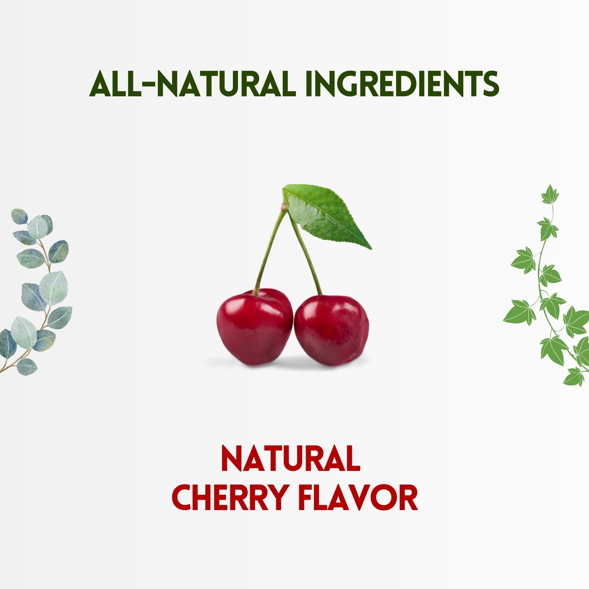 Saveur cerise naturelle des pastilles HERBION Naturals.