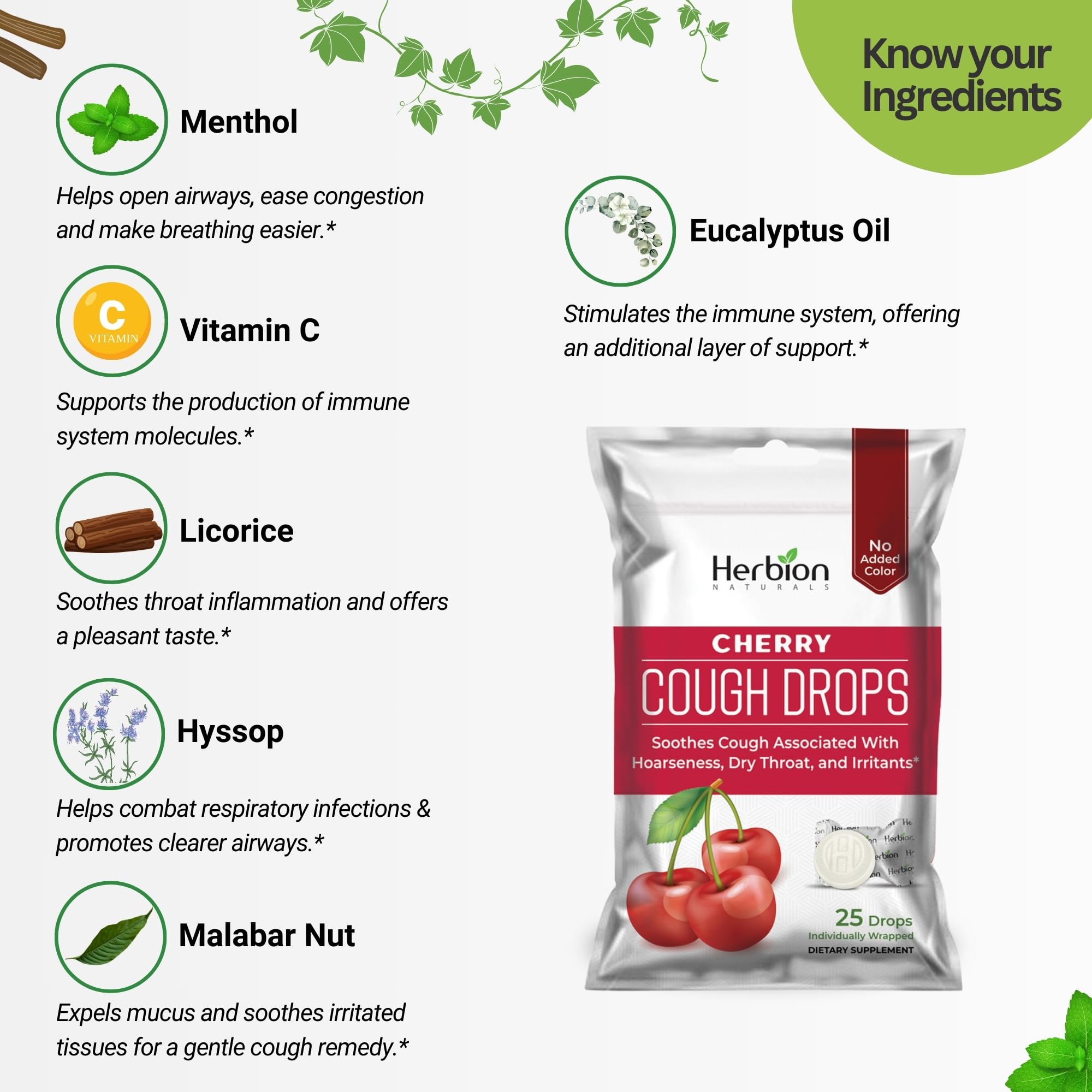 HERBION Naturals Pastilles Gorge Cerise – dissolution douce en bouche.