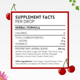 Étiquette lisible HERBION Naturals sans gluten et sans arômes artificiels.