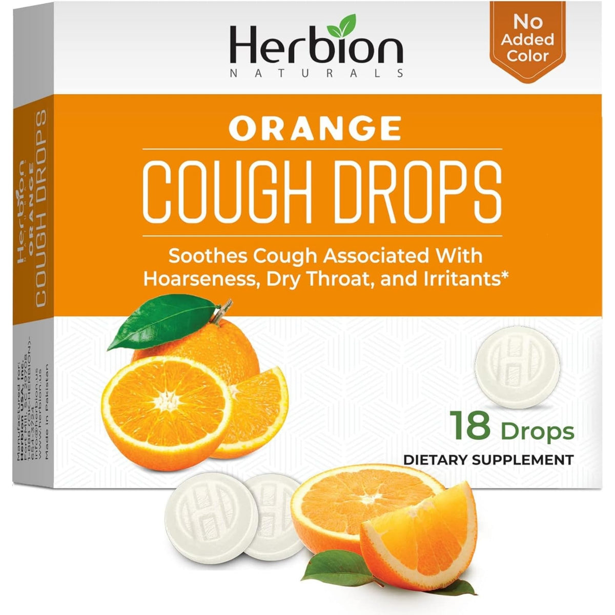 HERBION Naturals pastilles orange, emballage pratique pour le quotidien.