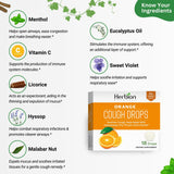 Pastilles HERBION Naturals orange, goût agréable et soulagement rapide.