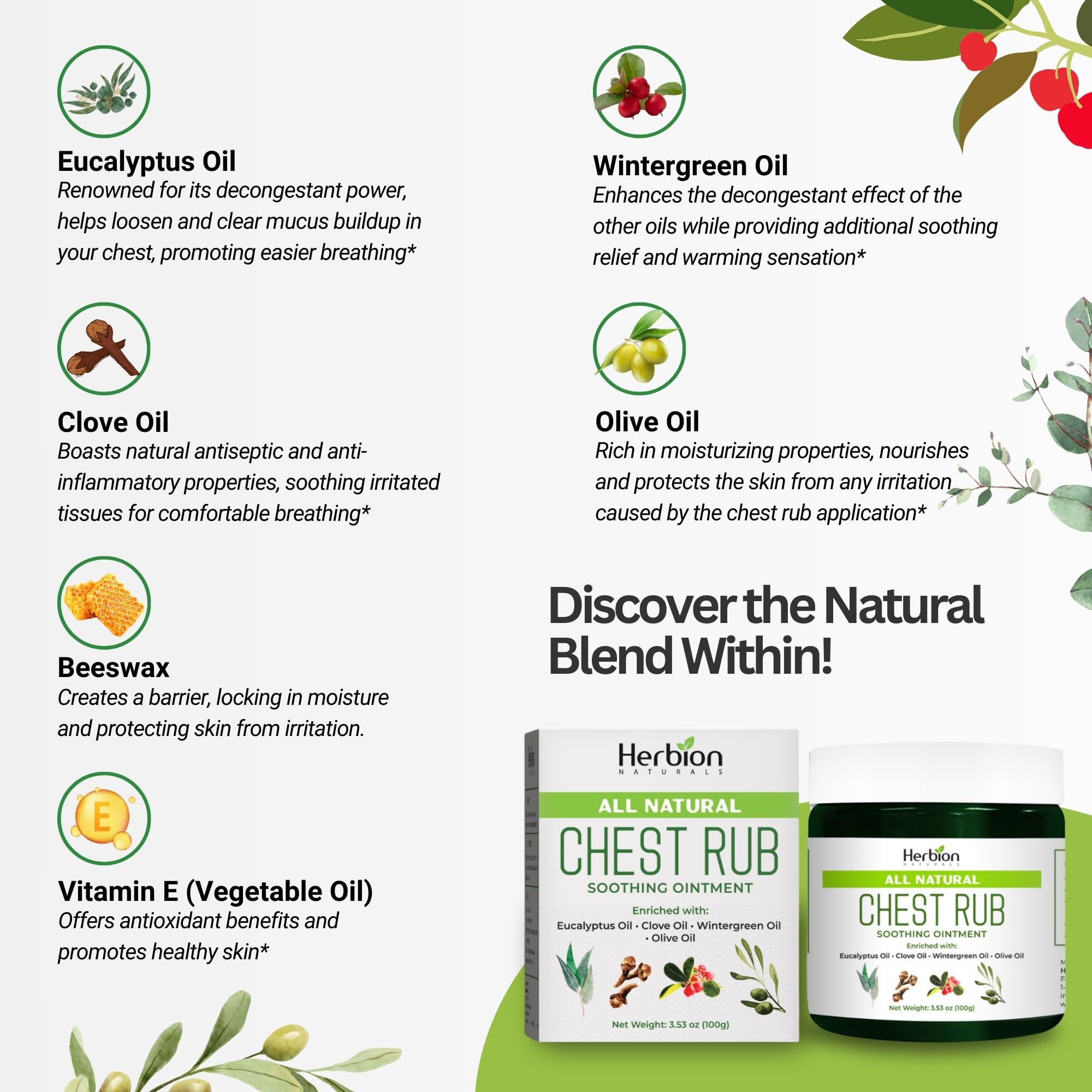 HERBION Naturals relief congestion nasale et thoracique pour toute la famille.
