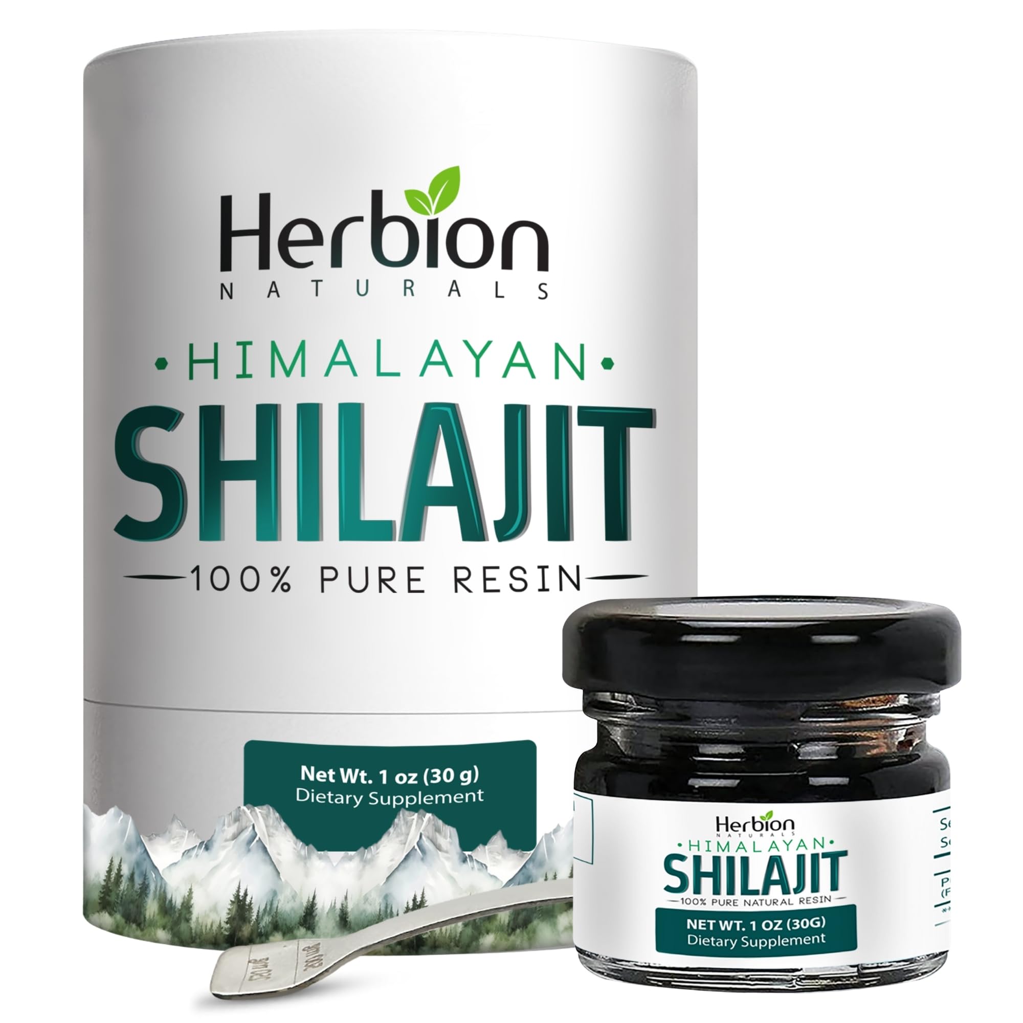 HERBION Shilajit résine himalayenne pure, énergie naturelle et vitalité quotidienne.