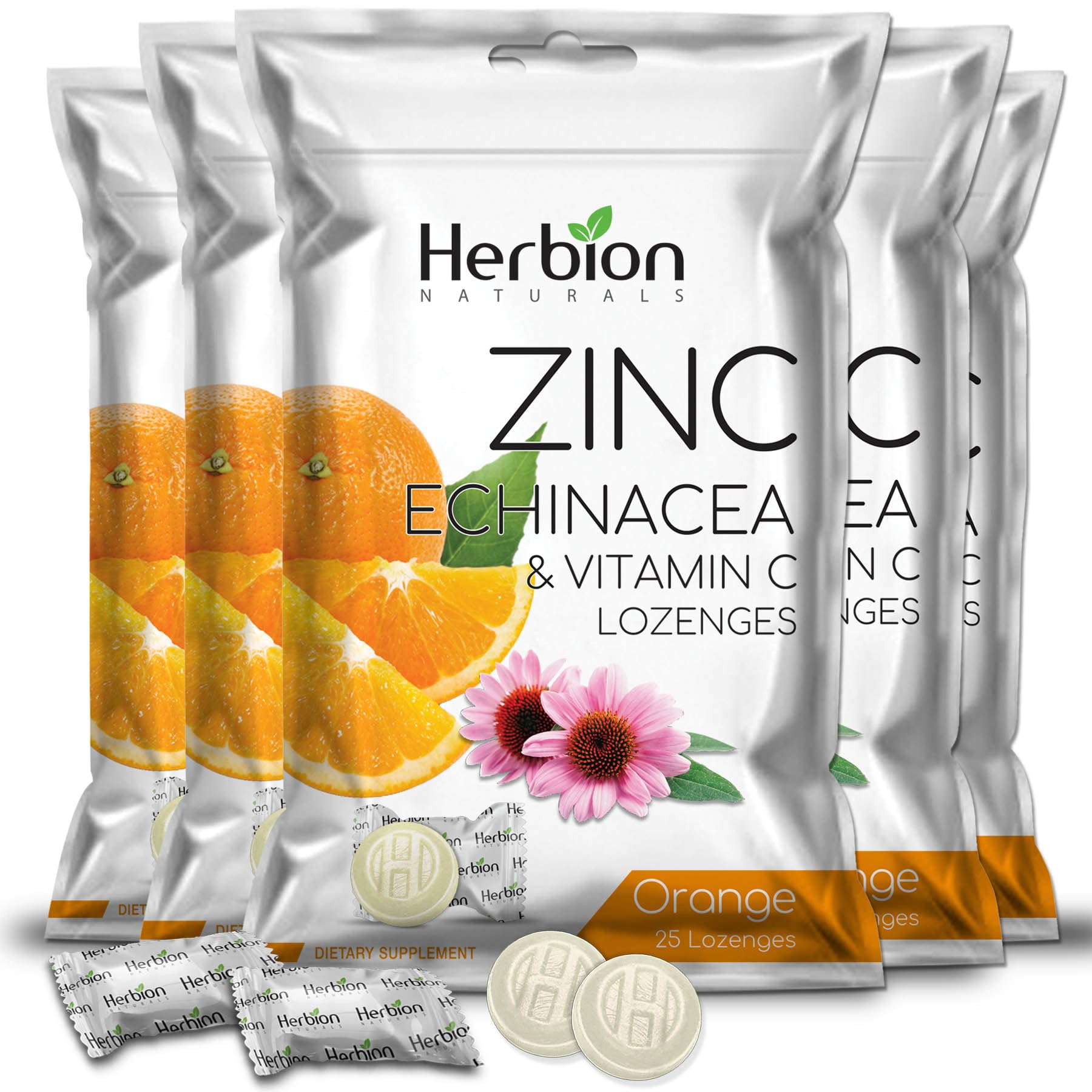 Pastilles orange HERBION Naturals dans une boîte, usage pratique pour la famille.