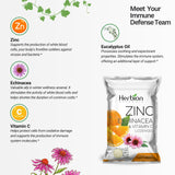 Pastilles orange HERBION Naturals pour enfants à partir de cinq ans.