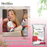 HERBION pastilles cerise enfants 5+, usage sûr pour les jeunes consommateurs.