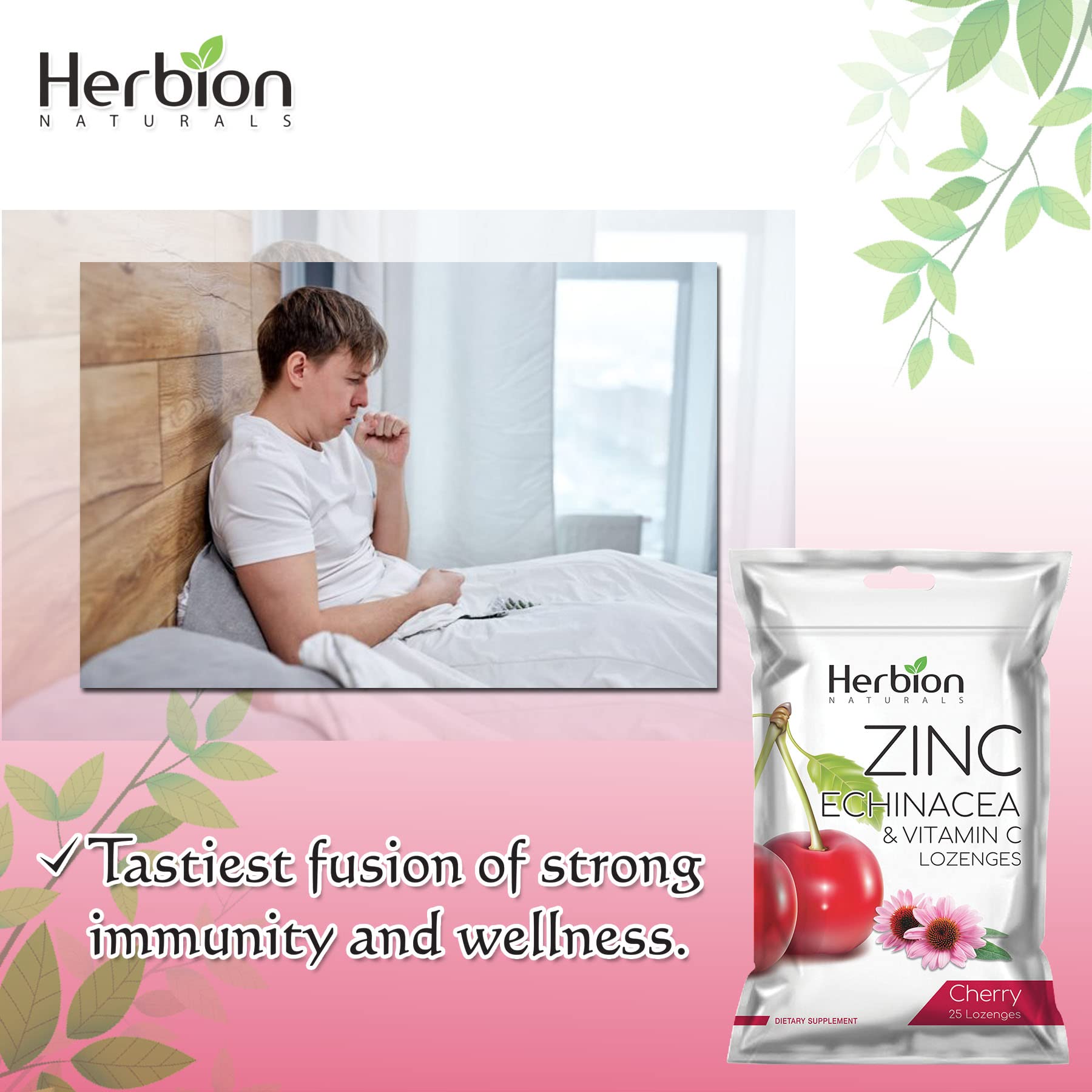 HERBION pastilles cerise sans colorants artificiels pour une option naturelle.