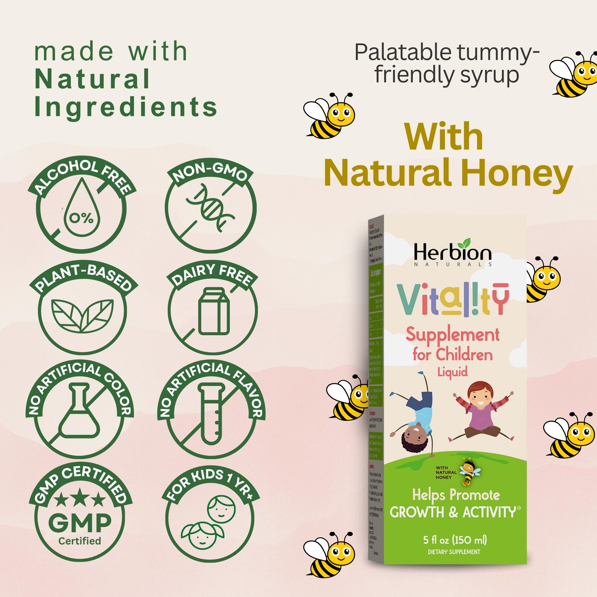 HERBION Vitalité Enfants - Immunité : soutient les défenses naturelles.