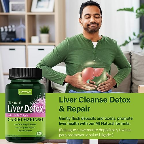 Herbmood Silymarine capsules - format pratique pour une détox foie potentielle.