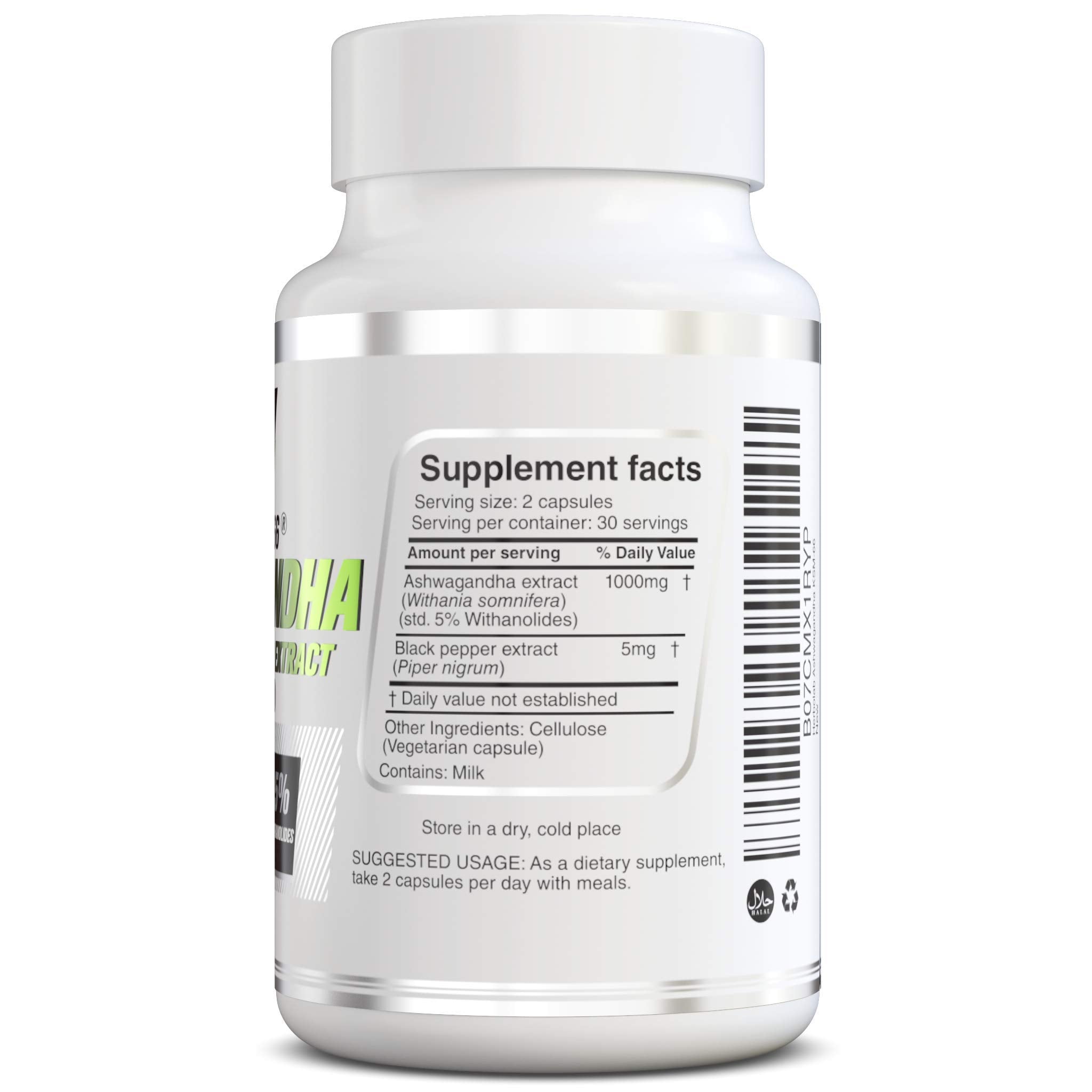 Herbolab Ashwagandha KSM66 composition pleine spectre promettant l'équilibre des actifs.