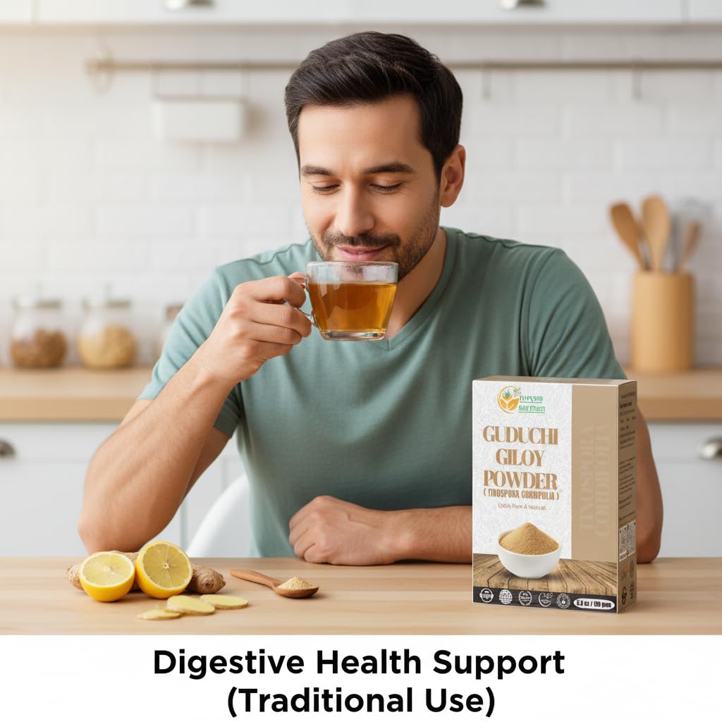 Guduchi Poudre par Herbs Botanica peut accompagner une digestion plus légère.