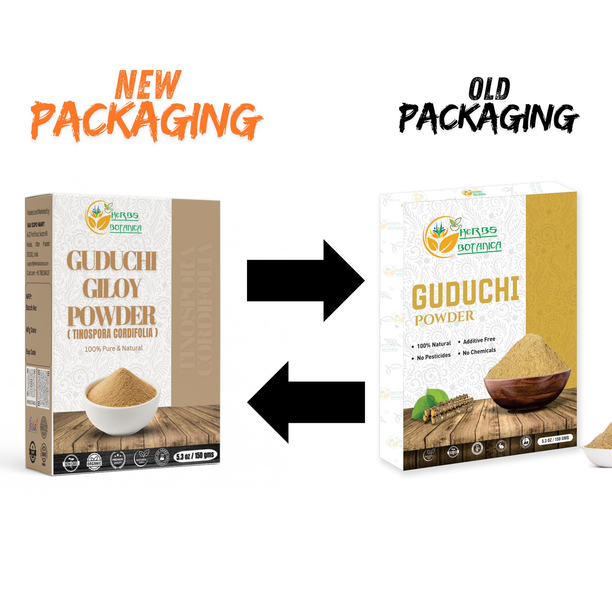 Texture fine de Guduchi Poudre par Herbs Botanica, idéale pour un mélange homogène.