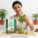 Poudre Tulsi riche en antioxydants pour revitaliser la routine.