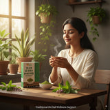 Tulsi en poudre, soutien potentiel à l’immunité naturelle dans vos boissons.