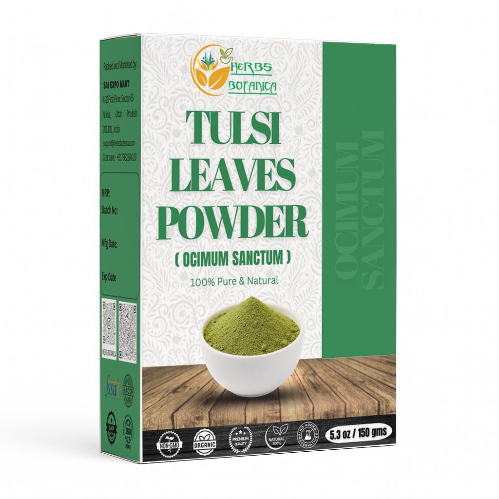 Tulsi de Herbs Botanica en poudre dans une tasse pour un rituel bien-être.