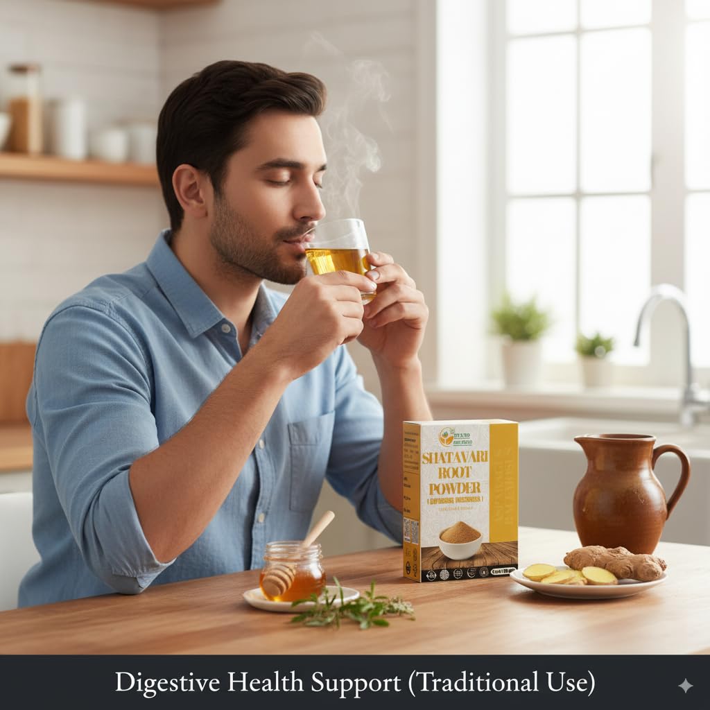 Shatavari en poudre intégrée dans smoothies et boissons bien-être
