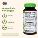 Herbs Etc. Adrenotonic - etiquette d'emballage pour un choix facile