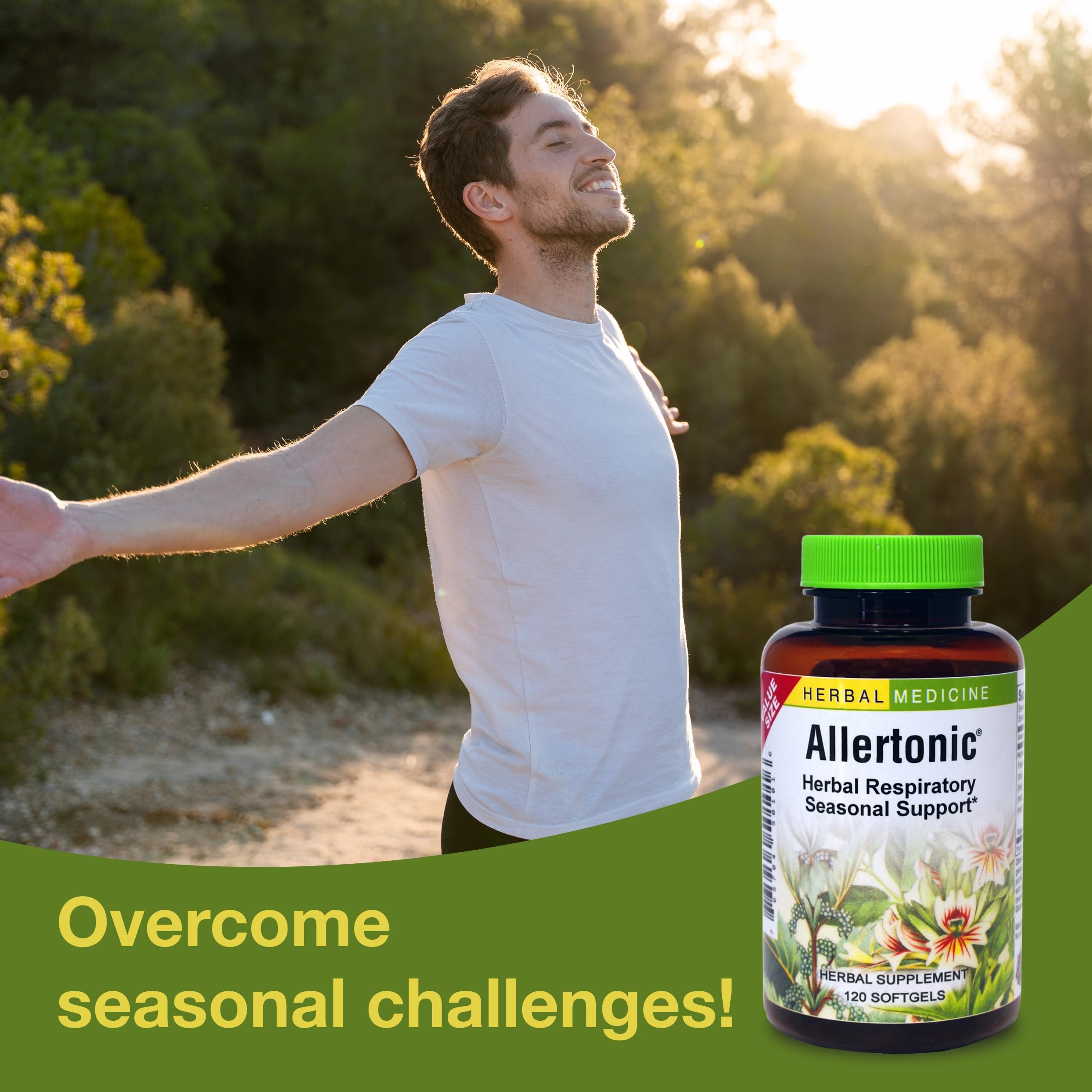 Allertonic – étiquette et emballage indiquant sans gluten.